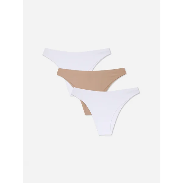 3-Pack Invisible Brazilian Briefs - Sand