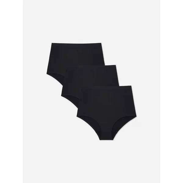 3-Pack Invisible High Rise Briefs - Black