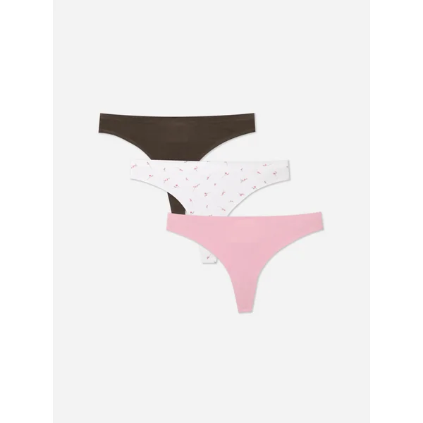3-Pack Invisible Thongs - Light Pink