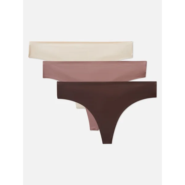 3-Pack Invisible Thongs - Natural