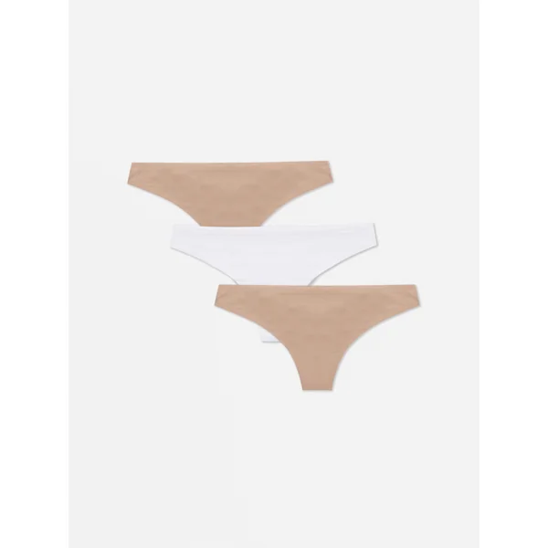 3-Pack Invisible Thongs - Sand