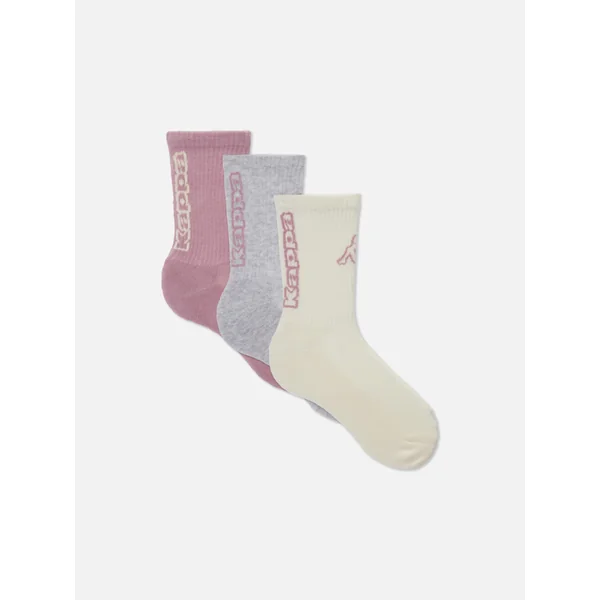 3-Pack Kappa Ribbed Ankle Socks - Lilac