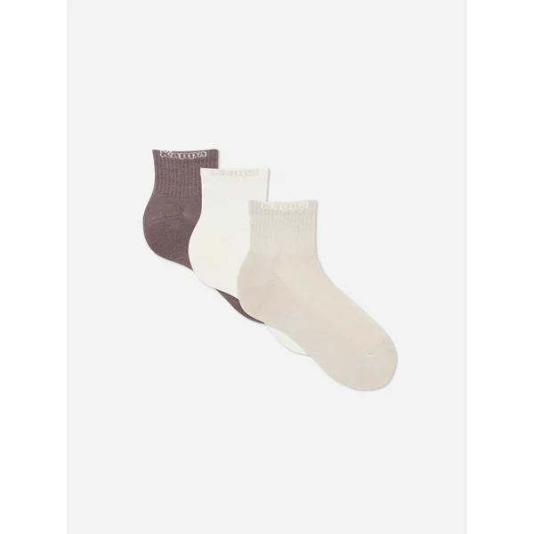 3-Pack Kappa Ribbed Socks - Brown