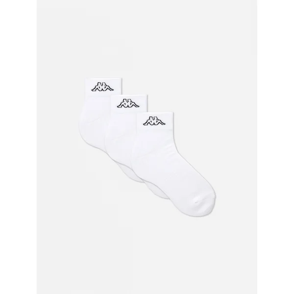 3-Pack Kappa x Primark Quarter Crew Socks - White