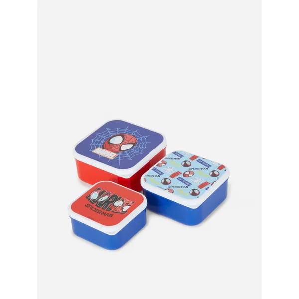 3-Pack Marvel Spider-Man Stackable Snack Boxes - Red
