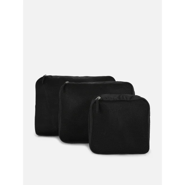 3-Pack Mesh Packing Cubes - Black
