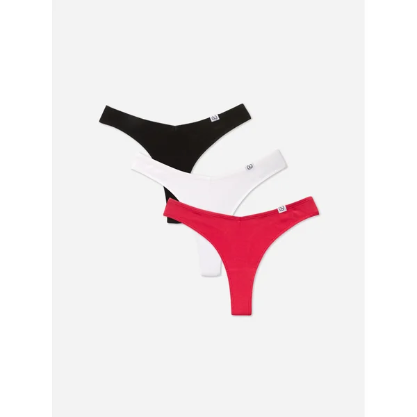 3-Pack Miami Core Thongs - Red
