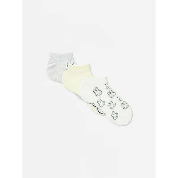 3-Pack Miffy Sneaker Socks - Yellow