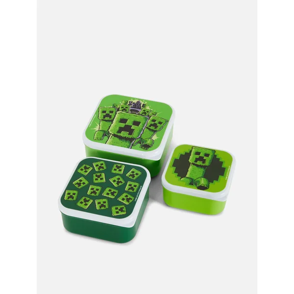 3-Pack Minecraft Lunch Boxes - Green