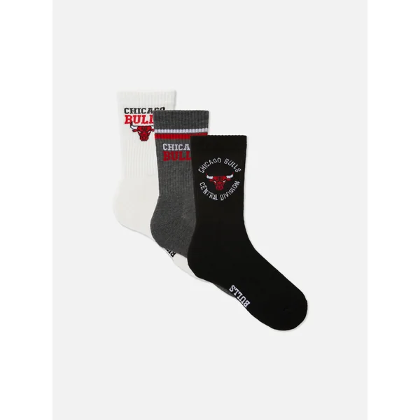 3-Pack NBA Chicago Bulls Crew Socks - Multi