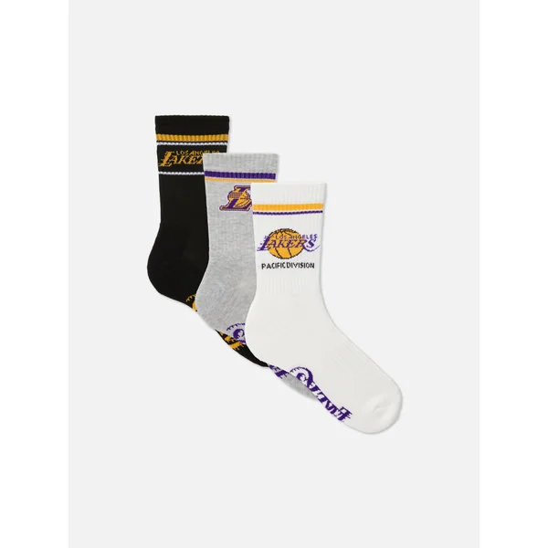 3-Pack NBA Los Angeles Lakers Crew Socks - Multi