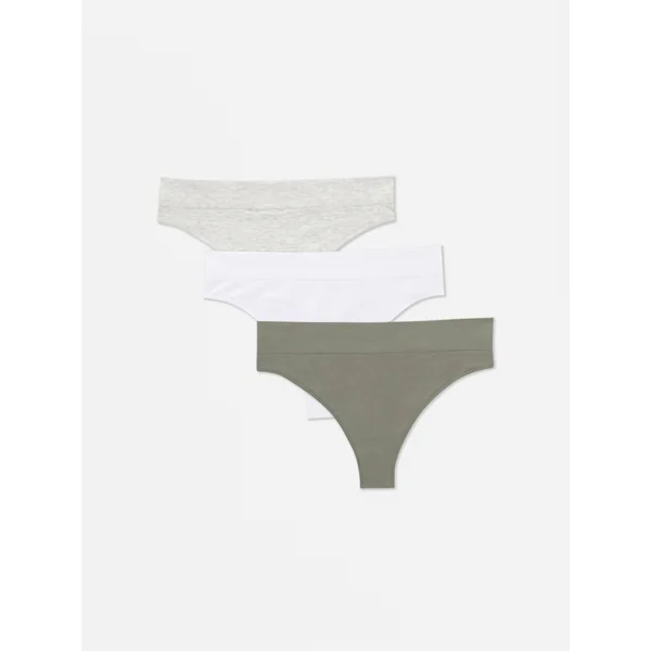 3-Pack Neutral Thongs - Olive