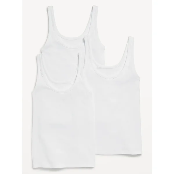 3-Pack Ribbed Tank Top - White