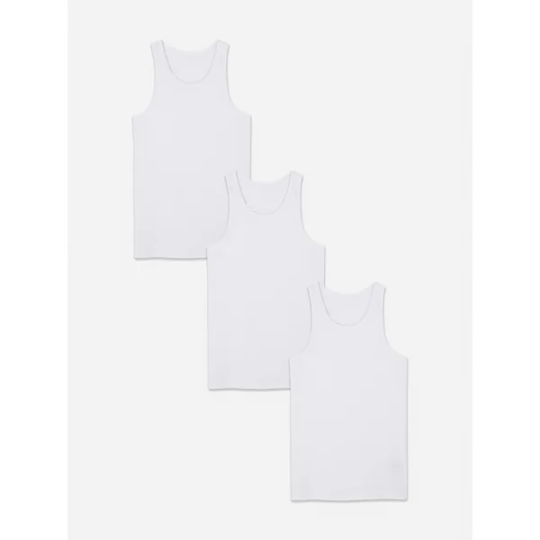 3-Pack Scoop Neck Tanks - White