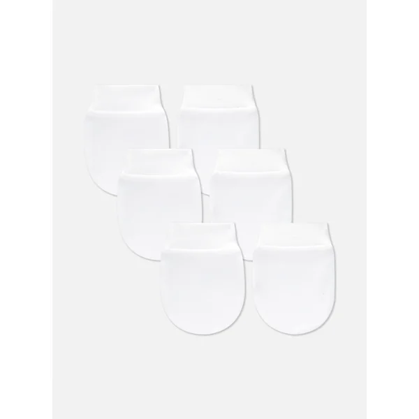 3-Pack Scratch Mitts - White