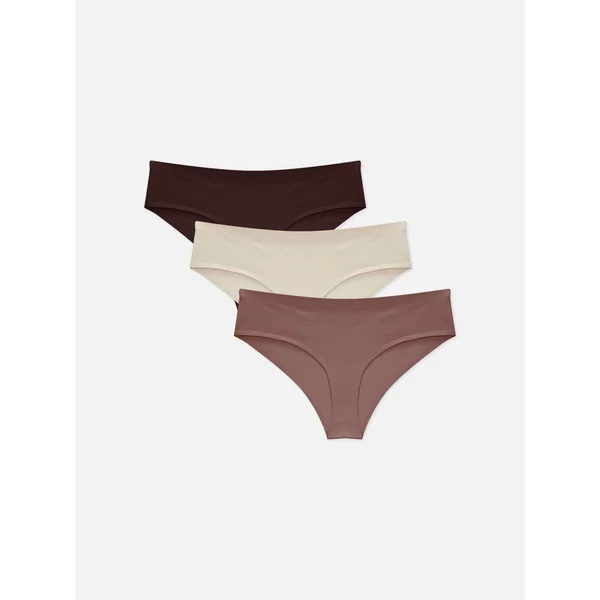 3-Pack Seamless Brazilian Briefs - Natural