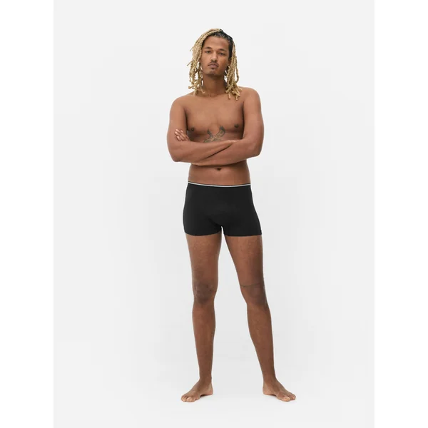 3-Pack Seamless Ribbed Boxer Briefs - Black