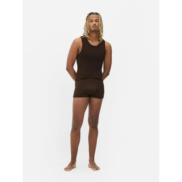 3-Pack Seamless Ribbed Boxer Briefs - Brown