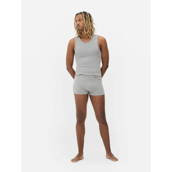 3-Pack Seamless Ribbed Boxer Briefs - Gray