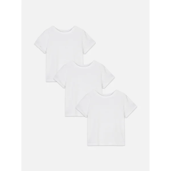 3-Pack Short Sleeve T-shirts - White