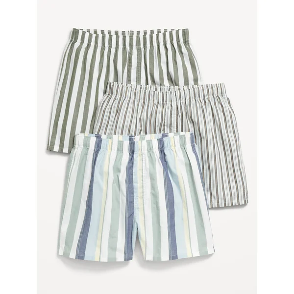 3-Pack Soft-Washed Boxer Shorts -- 3.75-inch inseam - Multi Stripe