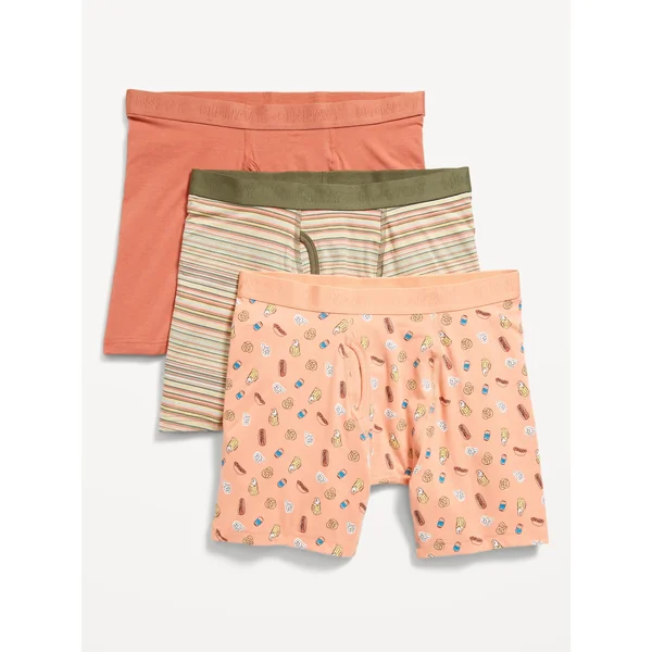 3-Pack Soft-Washed Boxer-Briefs -- 6.25-inch inseam - Cobalt