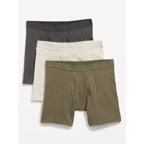 3-Pack Soft-Washed Boxer-Briefs -- 6.25-inch inseam - Neutral