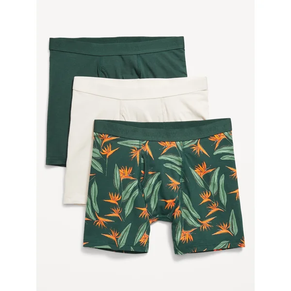 3-Pack Soft-Washed Boxer-Briefs -- 6.25-inch inseam - Tropical