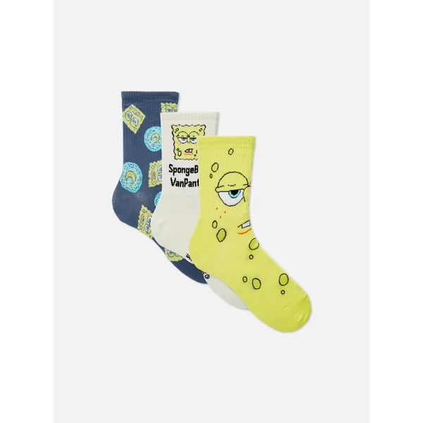 3-Pack SpongeBob SquarePants Socks - Multi