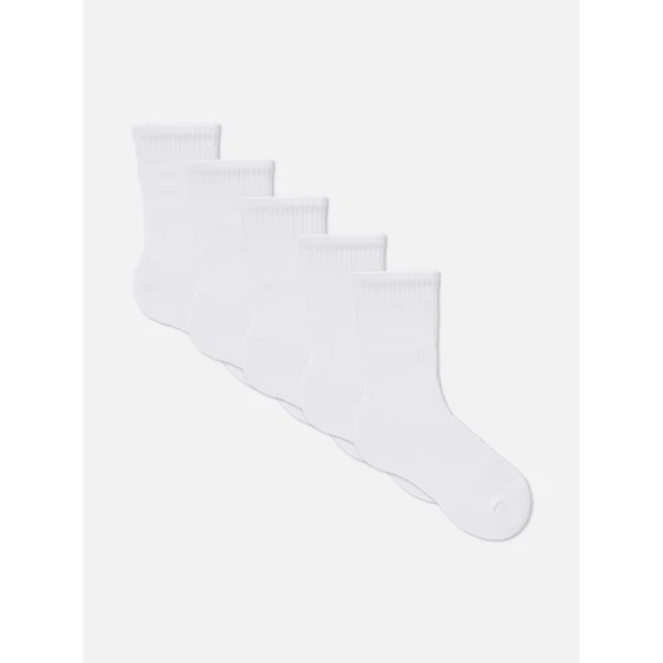 3-Pack Sports Crew Socks - White