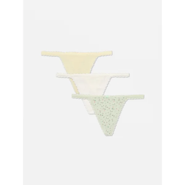 3-Pack Thongs - Green