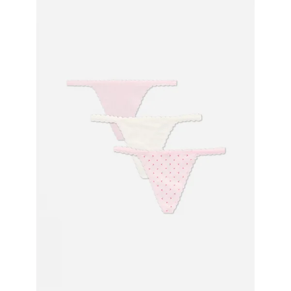 3-Pack Thongs - Pink
