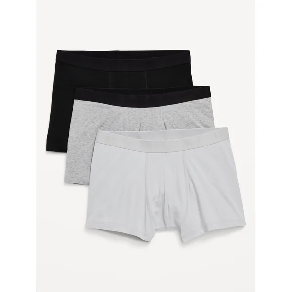 3-Pack Trunks -- 3-inch inseam - Gray Combo
