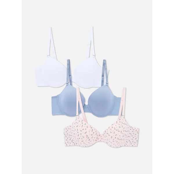 3-Pack T-Shirt Bras - Blue