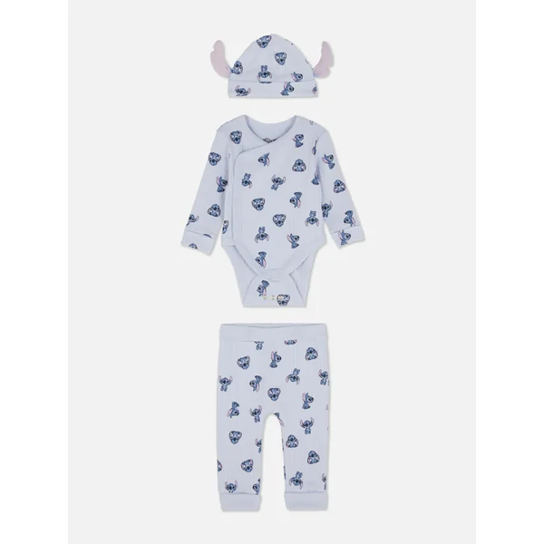 3-Piece Disney’s Stitch Newborn Clothing Set - Blue