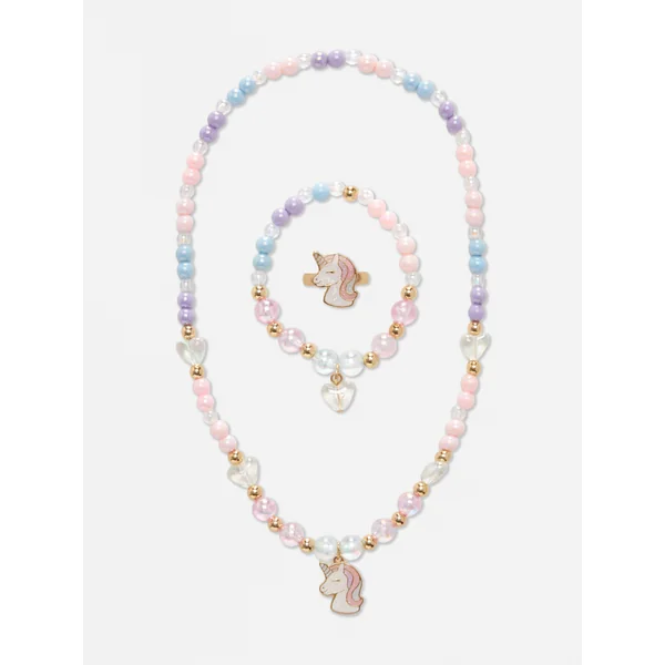 3-Piece Unicorn Jewelry Set - Multi