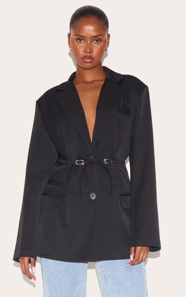 Black Belt Detail Blazer