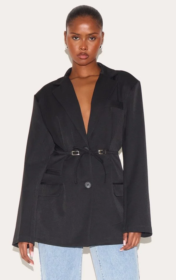 Black Belt Detail Blazer