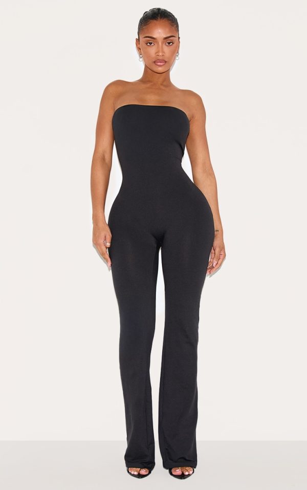 Shape Black Sculpted Bandeau Jumpsuit