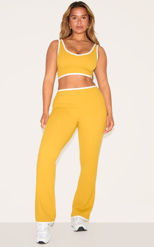 Shape Olive Sculpt Active Contrast Binding Flare Pants