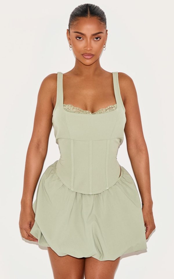 Shape Sage Lace Trim Corset Top