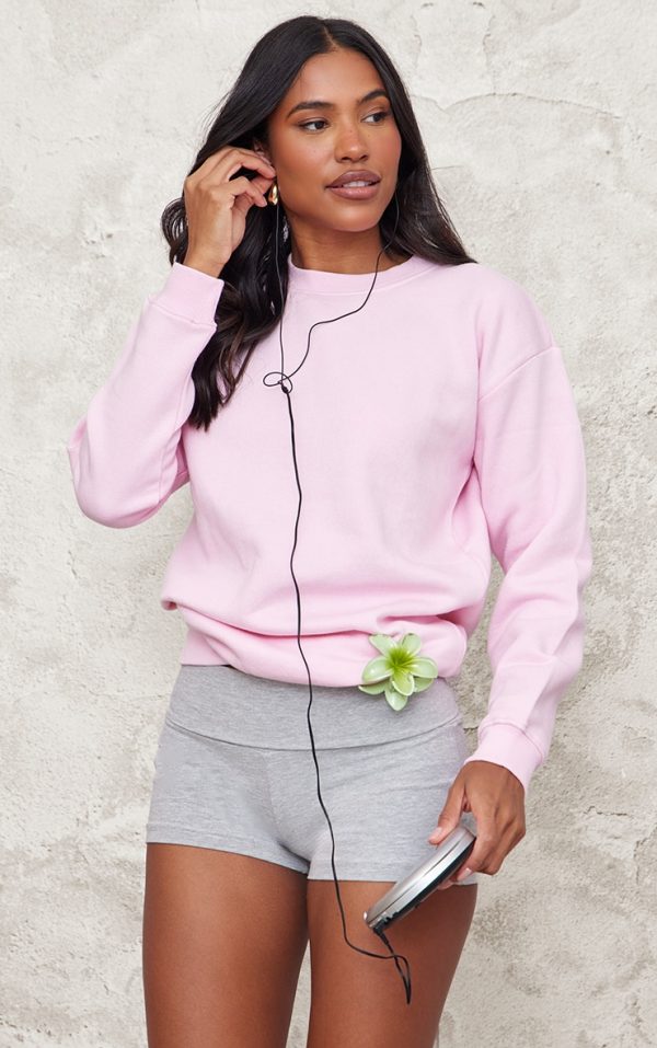 Baby Pink Oversized Fit Sweatshirt