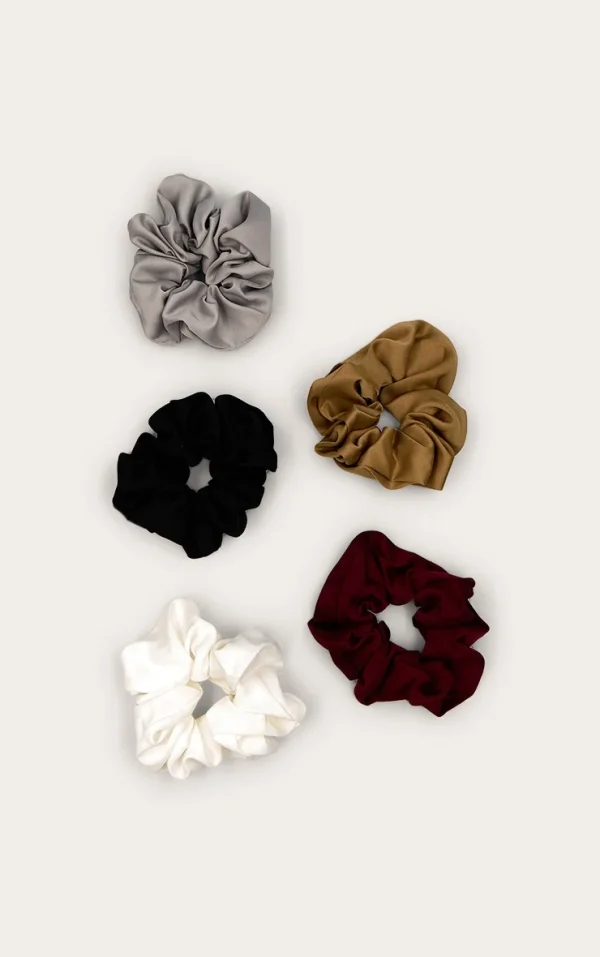 PRETTYLITTLETHING Multi Tonal Oversized Multipack Scrunchies