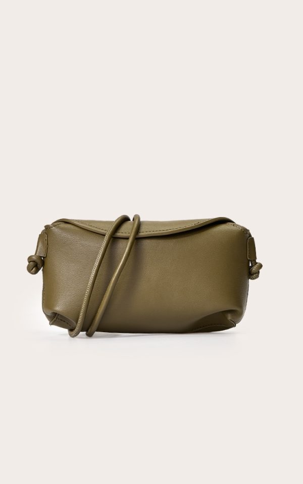 Olive Soft PU Spaghetti Strap Cross Body Bag