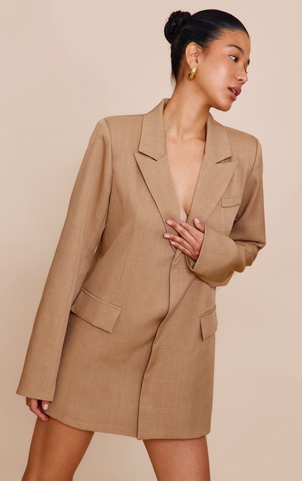 Brown Blazer Dress