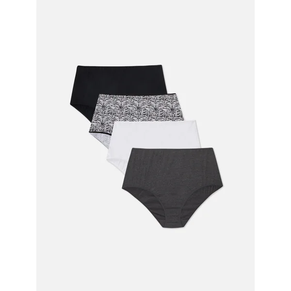 4-Pack Full Briefs - White/Black