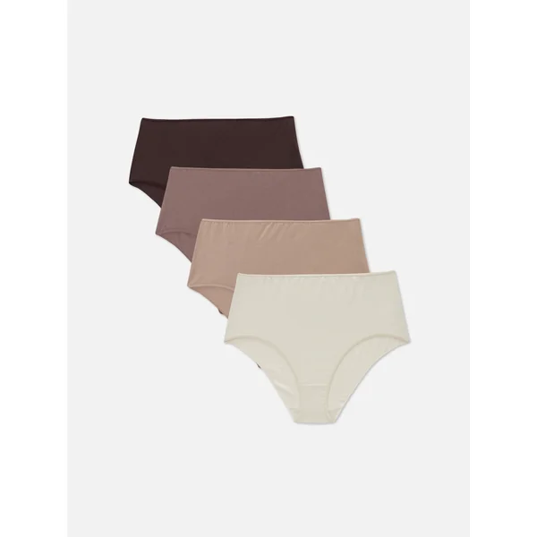 4-Pack Multi Full Briefs - Natural