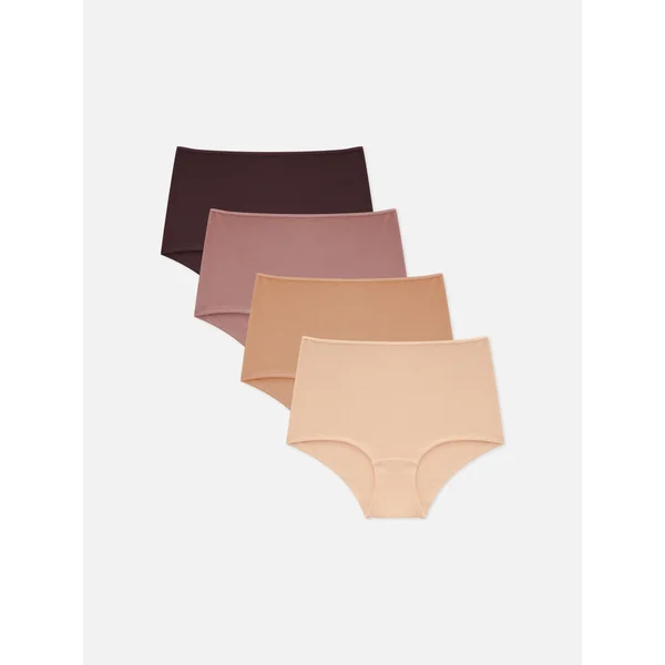 4-Pack Neutral Full Briefs - Natural