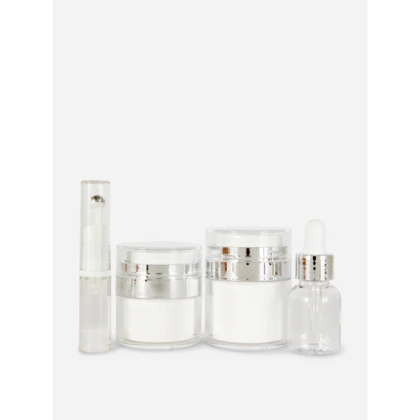 4-Pack Travel Skincare Set - Silver