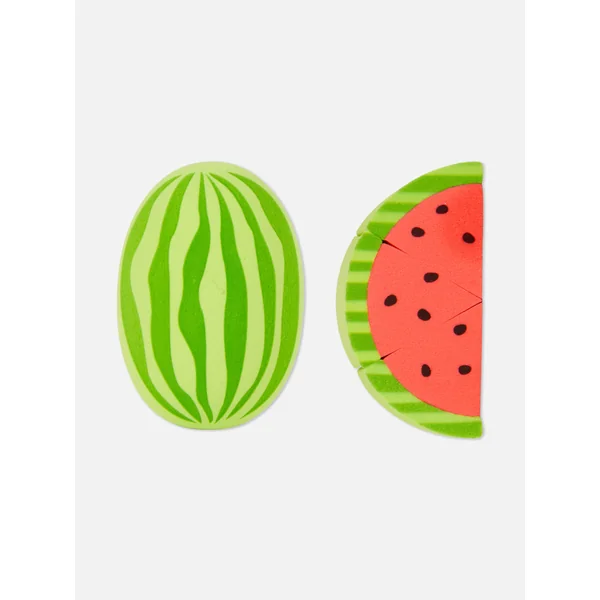 4-Piece PS... Bubbles Watermelon Makeup Blender Set - Red